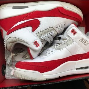 Jordan 3 Retro Tinker White University Red